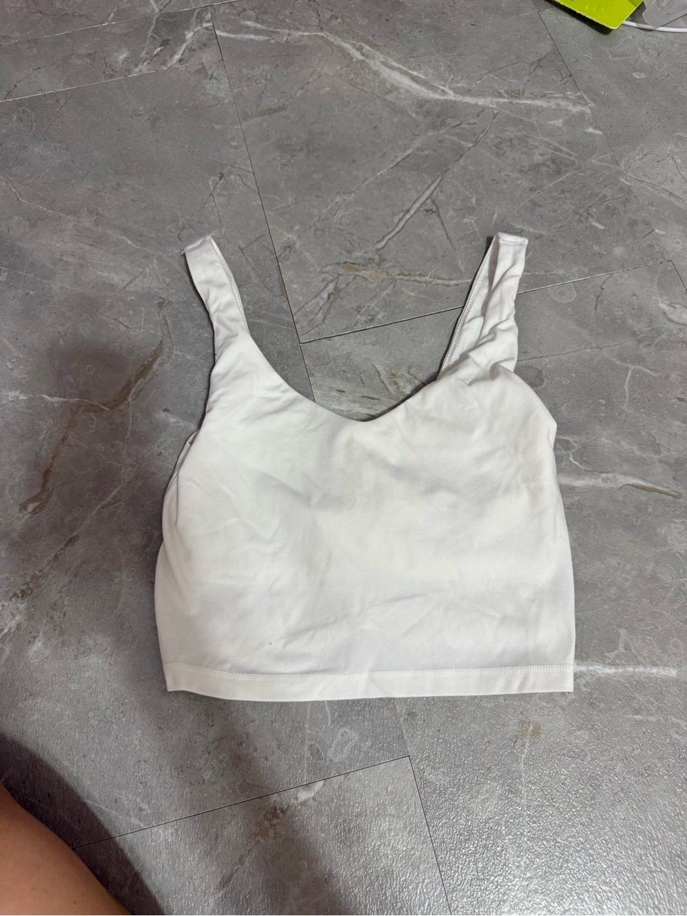 aerie White Scoop Sports Bra Tank